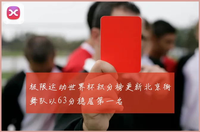 极限运动世界杯积分榜更新北京街舞队以63分稳居第一名